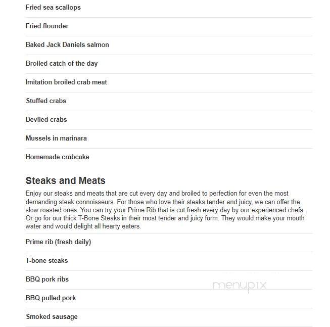 Bennett's Calabash Seafood - Myrtle Beach, SC menu_pic