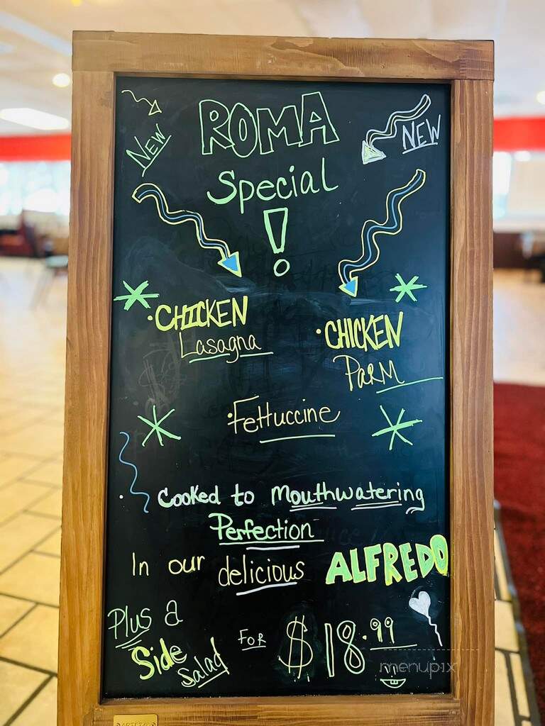 Roma Italian Restaurant - Borger, TX menu_pic