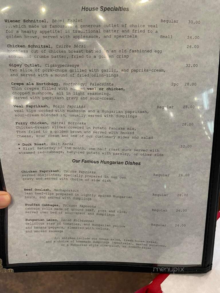 Balaton Restaurant - Chagrin Falls, OH menu_pic