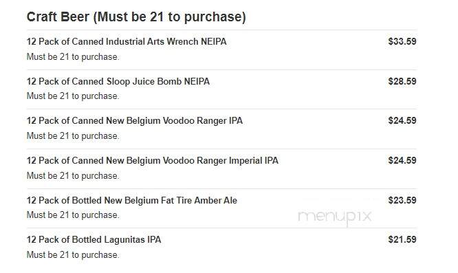 Beer World - Kingston, NY menu_pic