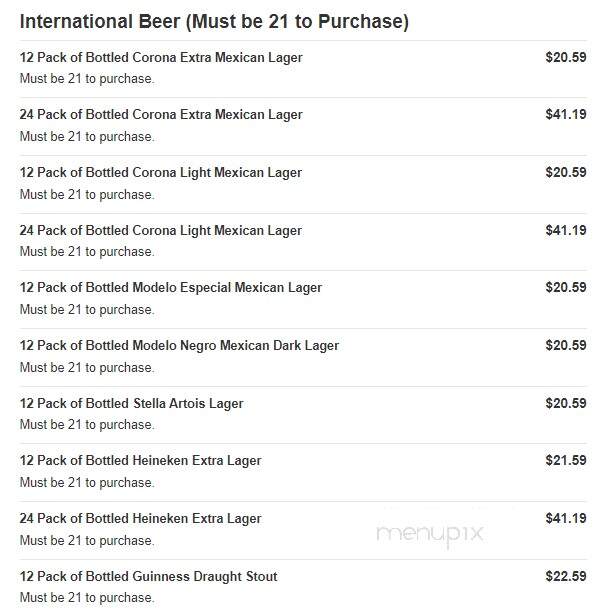Beer World - Kingston, NY menu_pic