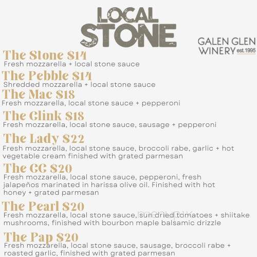 Galen Glen Vineyard & Winery - Andreas, PA menu_pic
