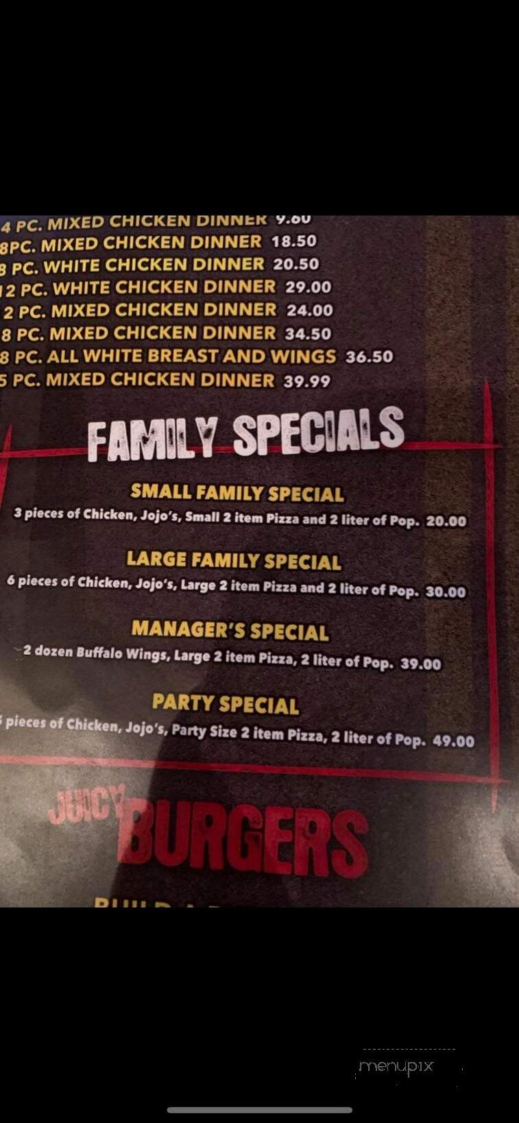 Kraus' Pizza - Canton, OH menu_pic