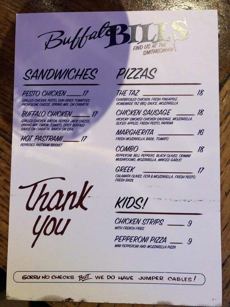 Buffalo Bill's Brew Pub - Hayward, CA menu_pic