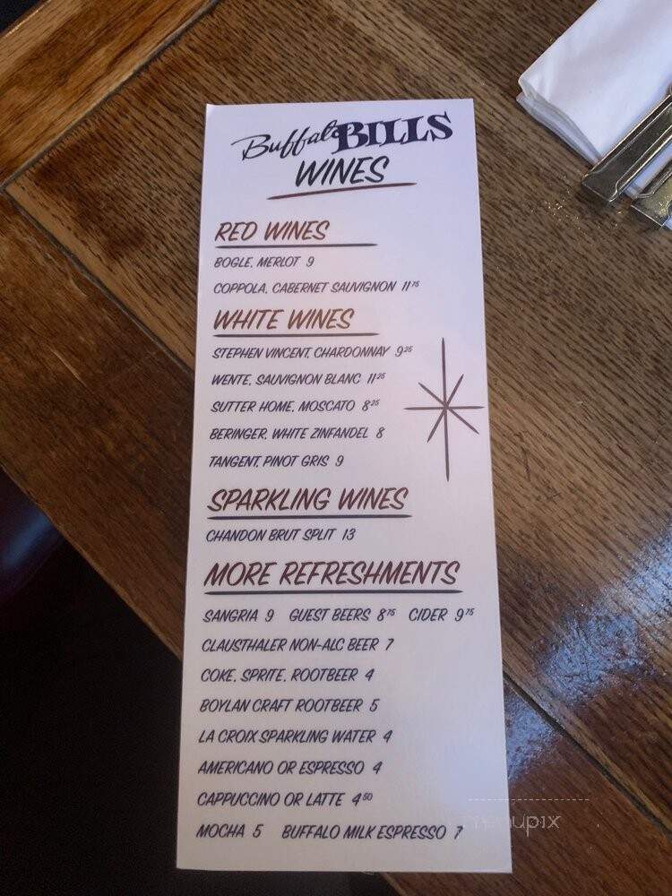 Buffalo Bill's Brew Pub - Hayward, CA menu_pic