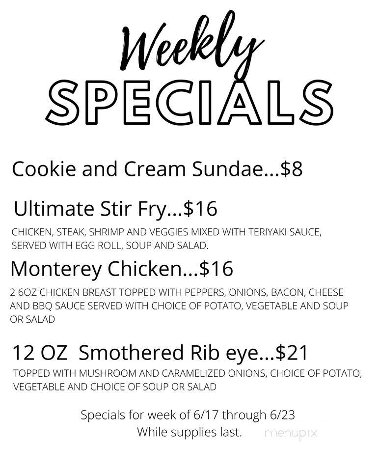 Lakeview Hills Golf Resort & Wedding Venue - Lexington, MI menu_pic