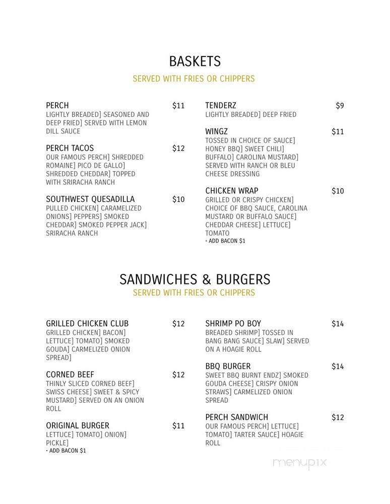 Lakeview Hills Golf Resort & Wedding Venue - Lexington, MI menu_pic