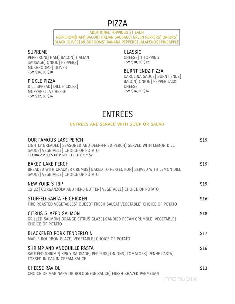 Lakeview Hills Golf Resort & Wedding Venue - Lexington, MI menu_pic