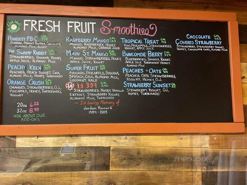 Treats Smoothie & Juice Bar - Travelers Rest, SC menu_pic