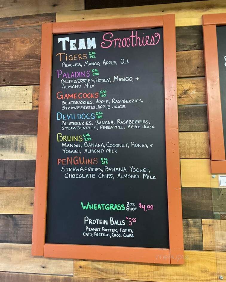 Treats Smoothie & Juice Bar - Travelers Rest, SC menu_pic