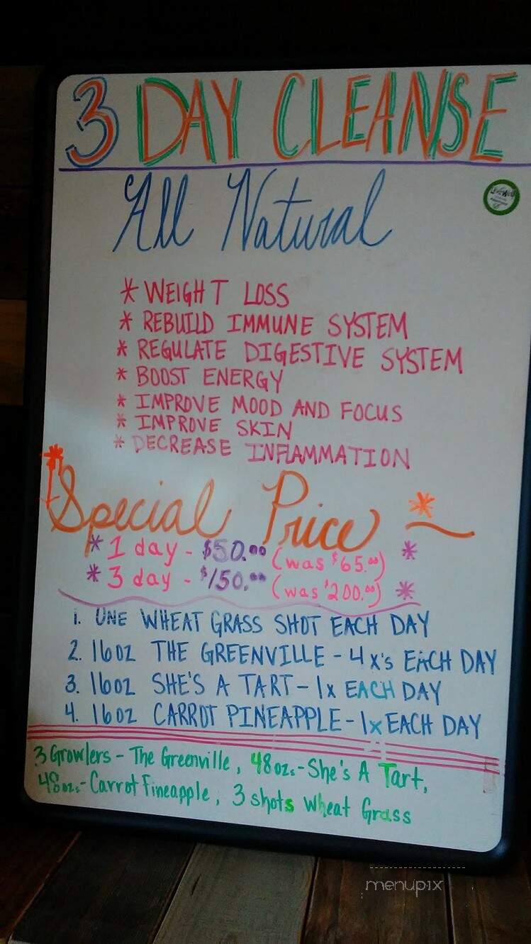 Treats Smoothie & Juice Bar - Travelers Rest, SC menu_pic