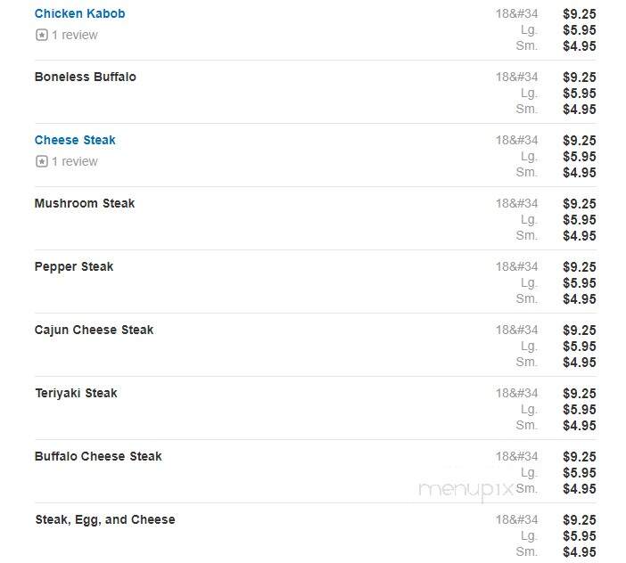 G & G's Quick Bite - Dracut, MA menu_pic