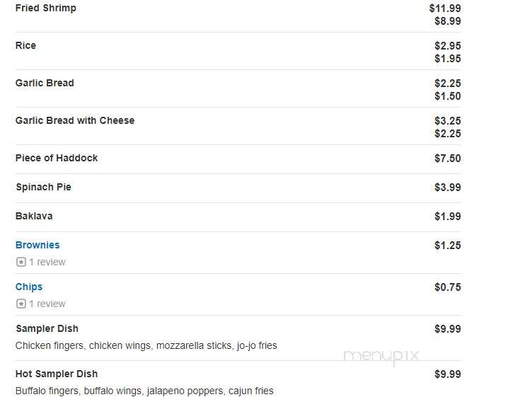 G & G's Quick Bite - Dracut, MA menu_pic