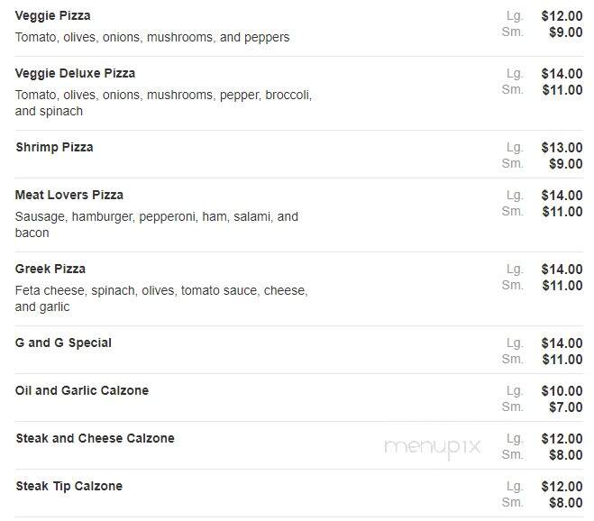 G & G's Quick Bite - Dracut, MA menu_pic
