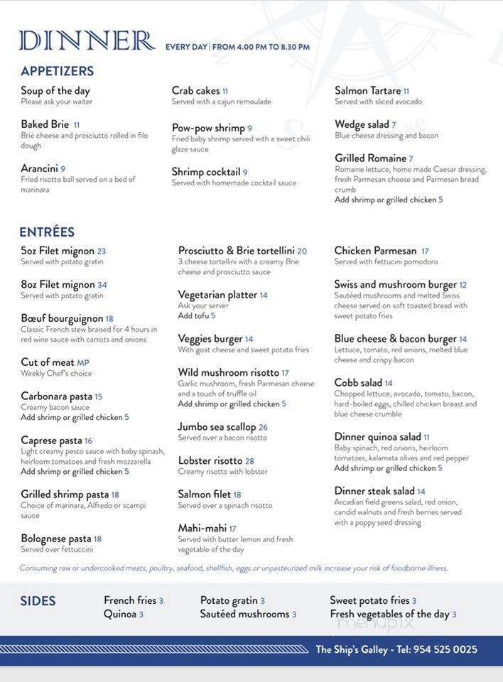 Ship's Galley - Fort Lauderdale, FL menu_pic