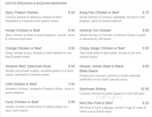 Flower Drum Restaurant N E W - Toronto, ON menu_pic