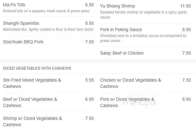 Flower Drum Restaurant N E W - Toronto, ON menu_pic