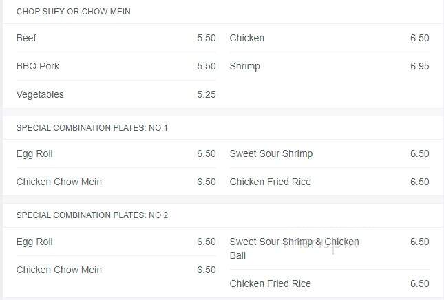 Flower Drum Restaurant N E W - Toronto, ON menu_pic