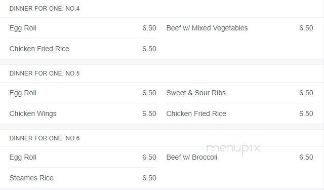 Flower Drum Restaurant N E W - Toronto, ON menu_pic
