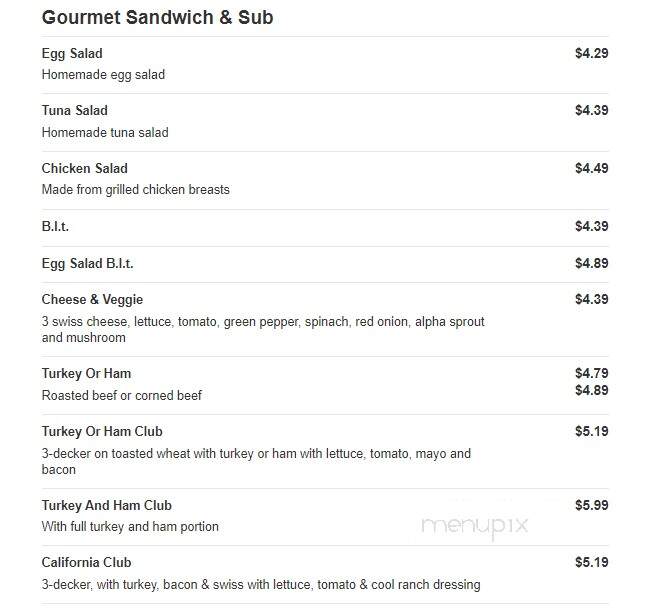 Cafe Copper Top - Atlanta, GA menu_pic