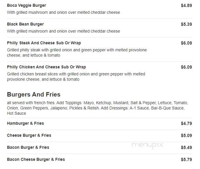 Cafe Copper Top - Atlanta, GA menu_pic