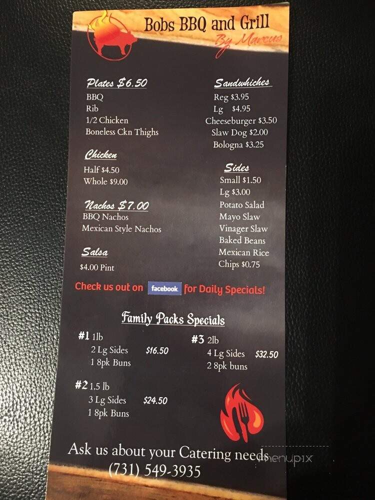 Bob's Bar-B-Q - Scotts Hill, TN menu_pic