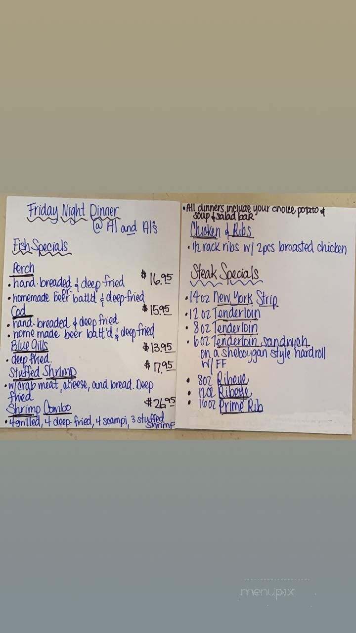 Al & Al's Steinhaus Coffee Shop - Sheboygan, WI menu_pic
