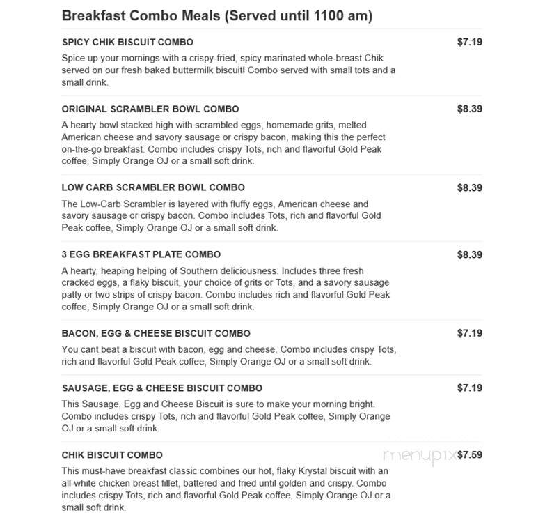 Krystal - Scottsboro, AL menu_pic