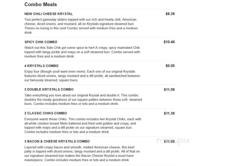 Krystal - Scottsboro, AL menu_pic