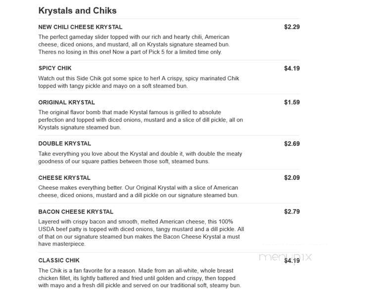 Krystal - Scottsboro, AL menu_pic