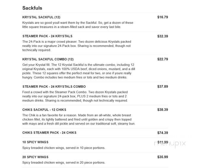 Krystal - Scottsboro, AL menu_pic