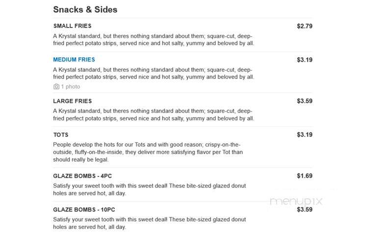 Krystal - Scottsboro, AL menu_pic