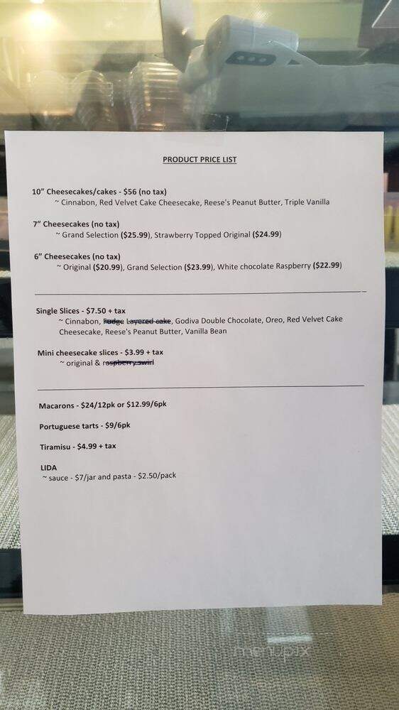 The Bake House - Markham, ON menu_pic