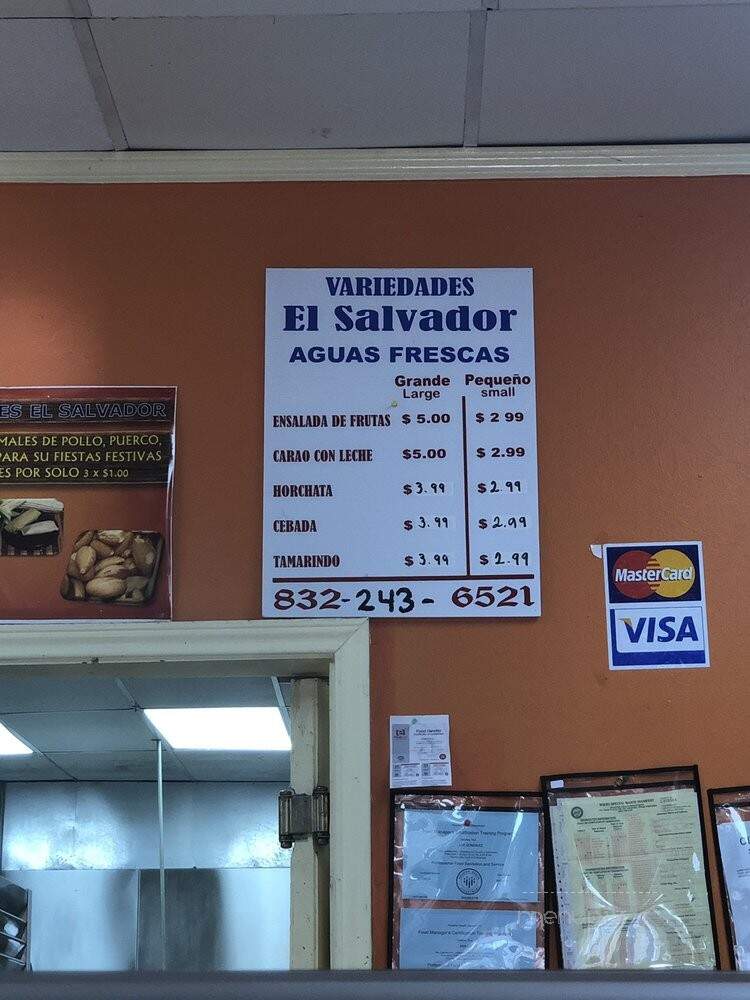Variedades El Salvador - Houston, TX menu_pic