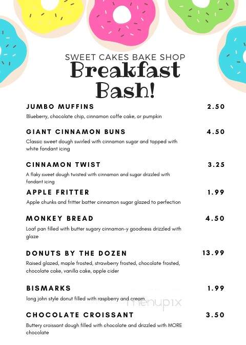 Sweet Cakes Bake Shop - Lewiston, ME menu_pic