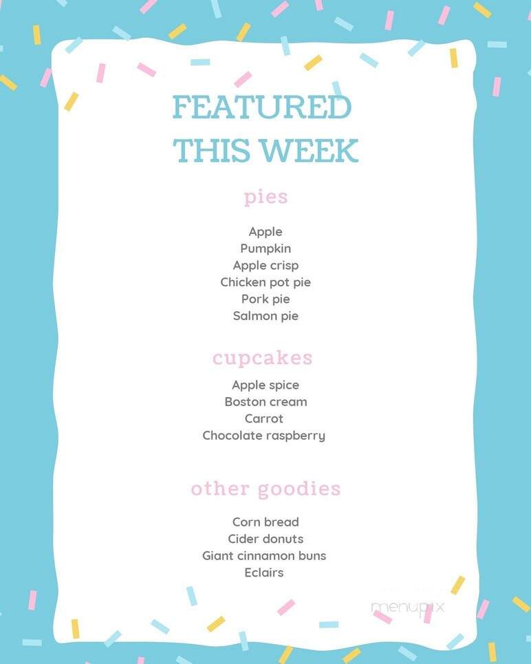 Sweet Cakes Bake Shop - Lewiston, ME menu_pic