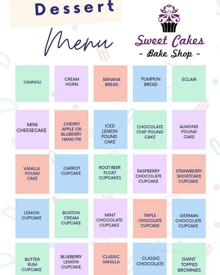 Sweet Cakes Bake Shop - Lewiston, ME menu_pic