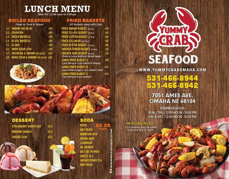 Yummy Crab - Omaha, NE menu_pic