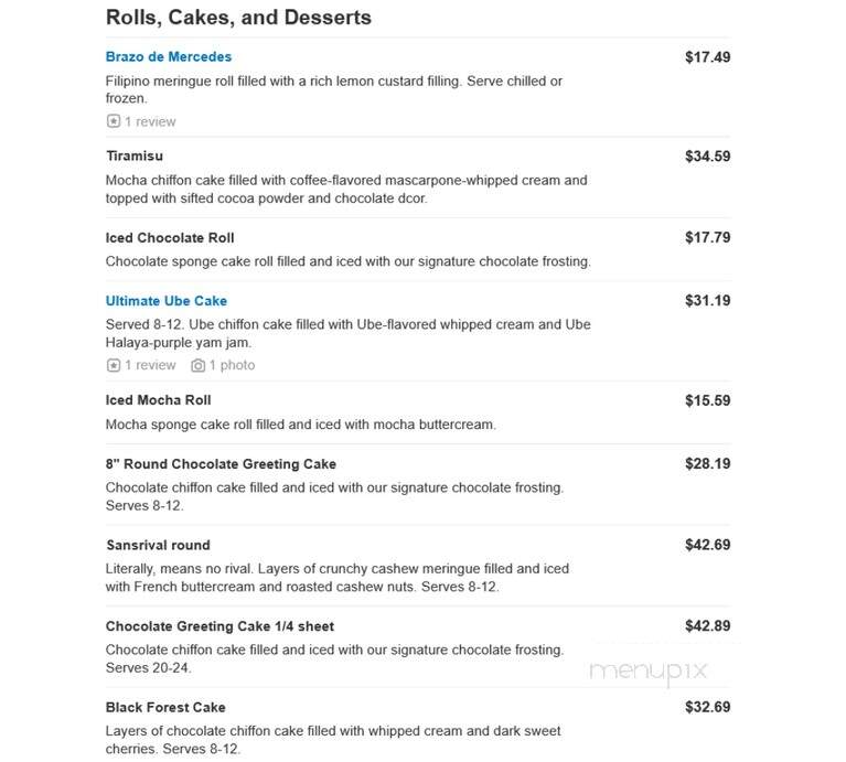 Goldilocks - Santa Clarita, CA menu_pic