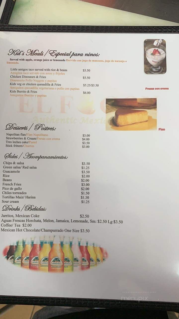 El Fogon - Auburn Hills, MI menu_pic