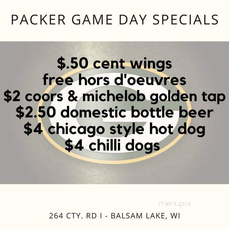 Sunsets at Paradise - Balsam Lake, WI menu_pic
