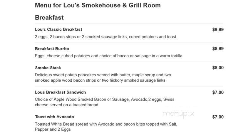 Lou's Smokehouse & Grill Room - Lake Elsinore, CA