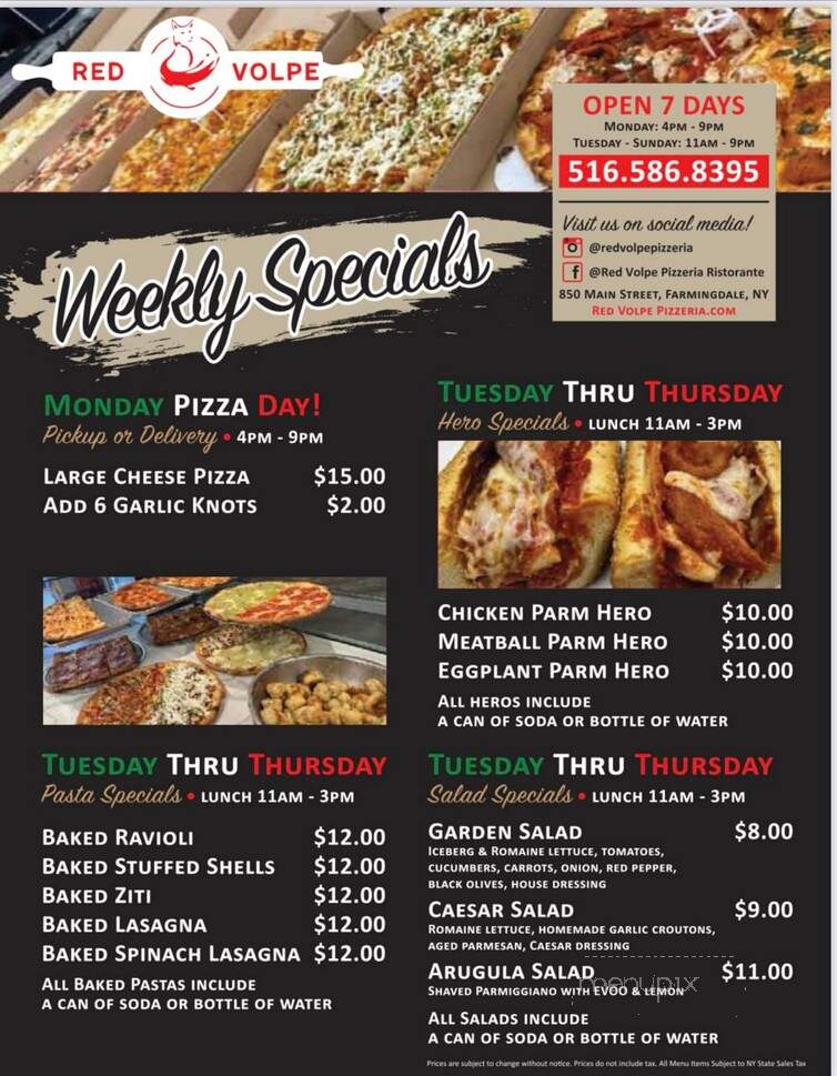 Red Volpe - Bethpage, NY menu_pic