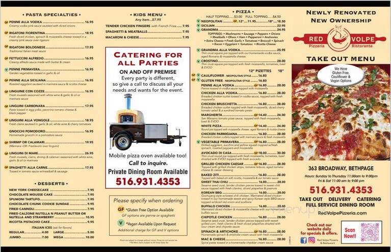 Red Volpe - Bethpage, NY menu_pic