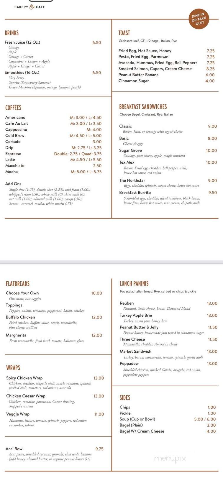 Cafe Bing - Cicero, NY menu_pic