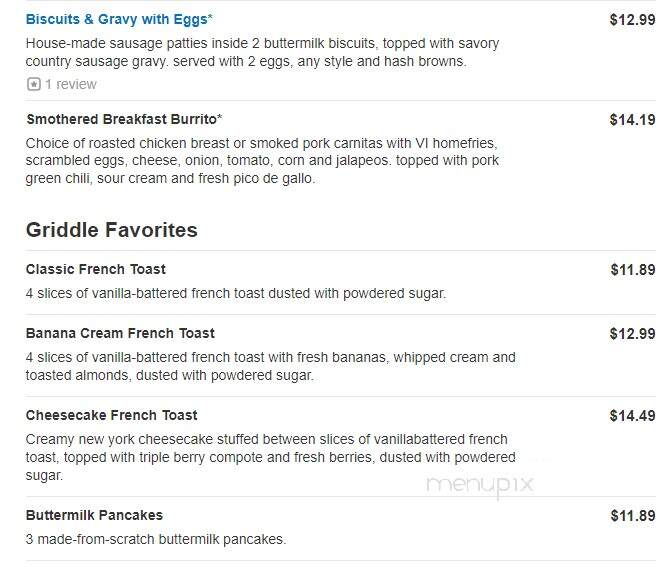 The Village Inn - Maple Grove, MN menu_pic