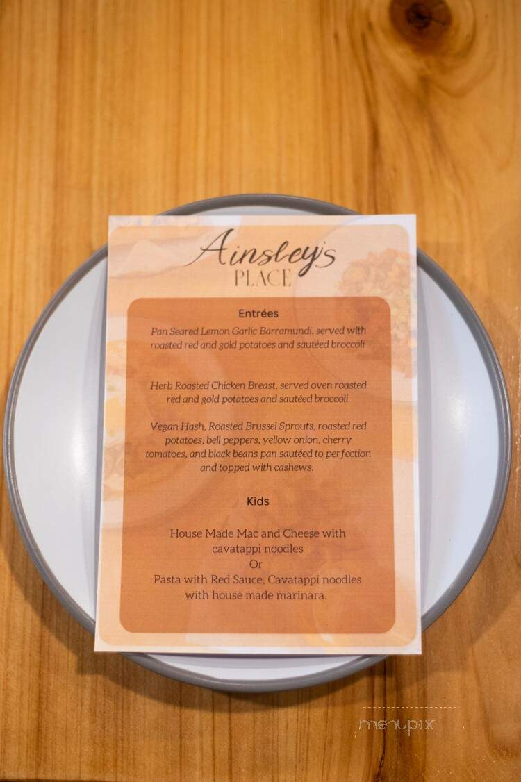 Ainsley's place - Hermann, MO menu_pic