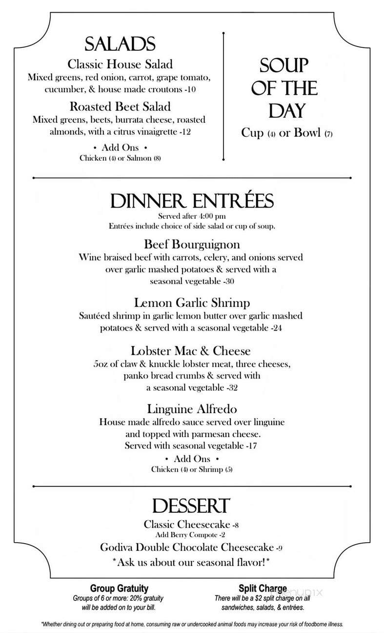 Three Eleven Bar & Bistro - Algoma, WI menu_pic