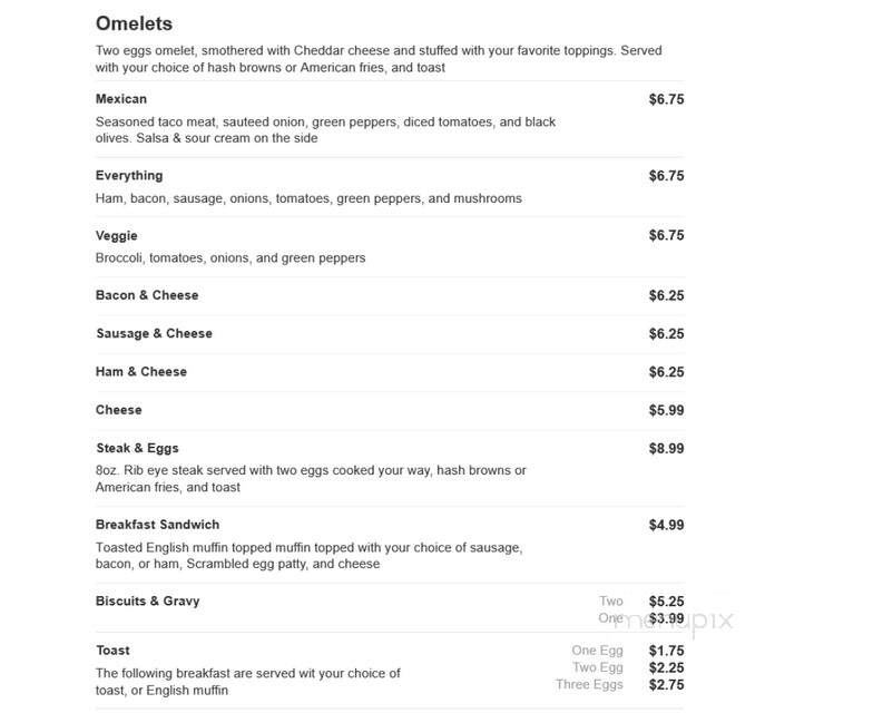 Spirit Lake Bar & Grill - Rib Lake, WI menu_pic