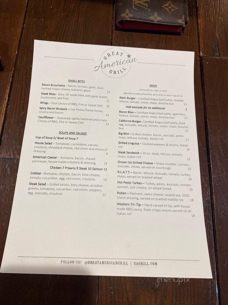 Great American Grill - Wooster, OH menu_pic